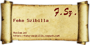 Feke Szibilla névjegykártya